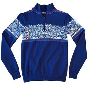 Icewear Sweater Hamar 100% Merino Wool Iceland Fair Isle 1/4 Zip Women’s XSmall